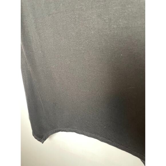 V Neck Blouse Womens Size Small Sleeveless Lace Front Solid Black A-line Hem Top - Picture 10 of 12